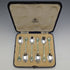 1938年 英国ヴィンテージ エナメル装飾 純銀製ティースプーン6本セット ケース入り MAPPIN and WEBB